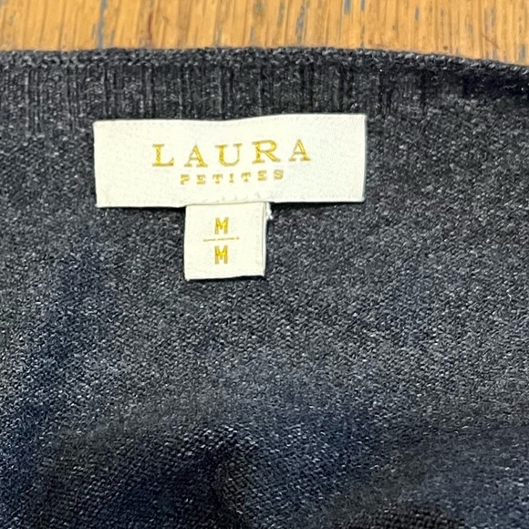 Charcoal Fringe-Trim Open Cardigan – NWOT size M - Picture 2 of 8